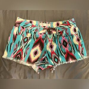 No Boundaries size 5 girls shorts, boho, southwestern style print